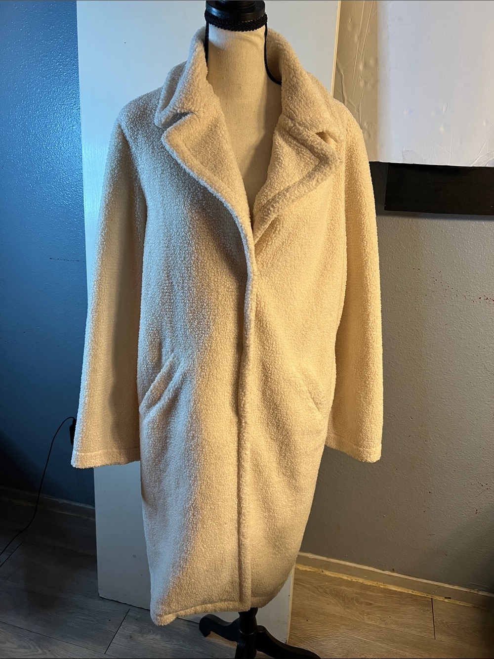 Sanctuary Cream Teddy Bouclé Coat